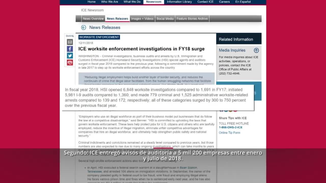 La realidad: ¿Castiga ICE a empleadores que contratan indocumentados?