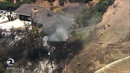 Firefighter suffers heat exhaustion battling house fire in East Foothills of San Jose - Story  KTVU (1)