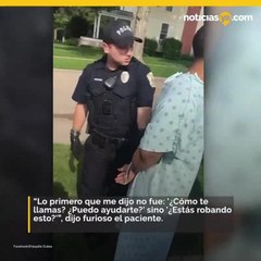 Arrestan a hombre negro que caminaba en hospital