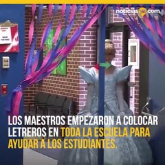 Ensean lenguaje de seas a estudiantes en Maine en apoyo a una nia