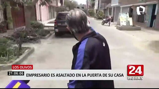 Los Olivos: empresario es asaltado en la puerta de su casa