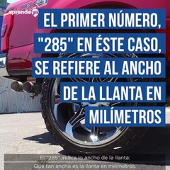 Aprende Ya. Cómo leer los números de una llanta