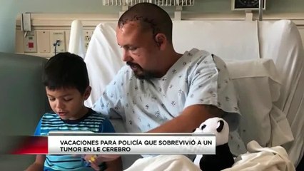 Recaudan fondos para pagar vacaciones de oficial que superó operación de tumor cerebral