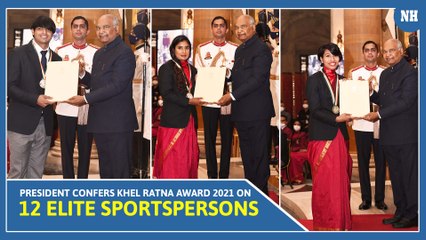 President Ram Nath Kovind Confers Khel Ratna Award 2021 on 12 Elite Sportspersons