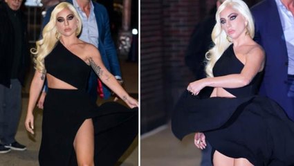 Yaptığı hareket Lady Gaga'ya pahalıya mal oldu! Rüzgar esince eteğinin hepsi havalandı