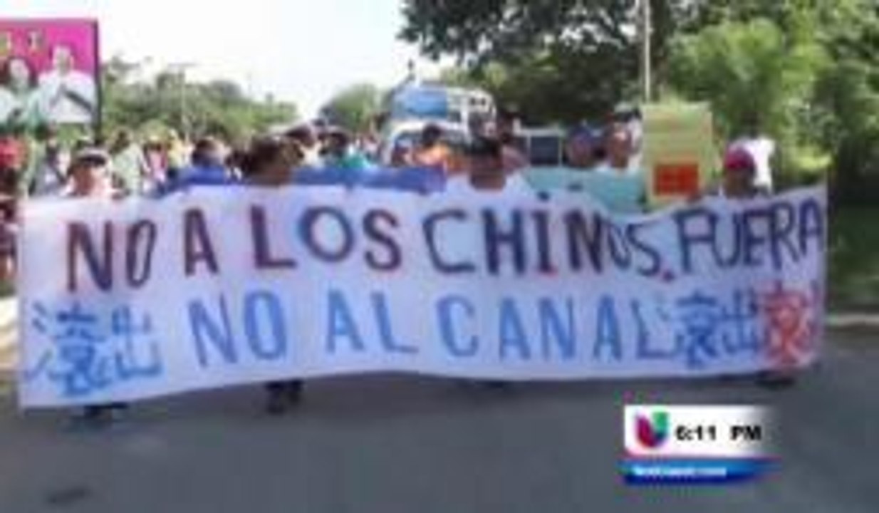 Los nicaraguenses protestan la construcción del canal interoceánico