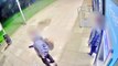 This shocking footage shows the terrifying moment Co-Op staff were robbed at knifepoint by armed thieves