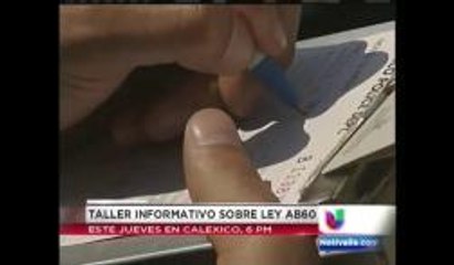 Anuncian un taller informativo sobre la ley AB60