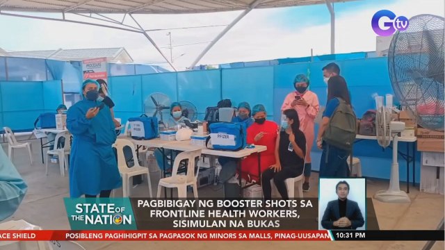 Pagbibigay ng booster shots sa frontline health workers, sisimulan na bukas | SONA