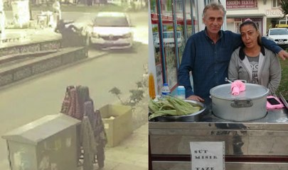Bankta otururken ölümden döndü...O anlar kamerada