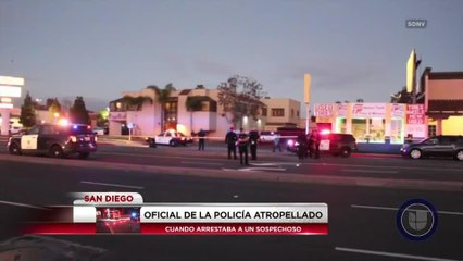 Policía de San Diego detiene a sospechoso y luego los atropellan