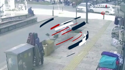 Antalya'da bir kişi oturduğu bankta trafik kazası atlattı