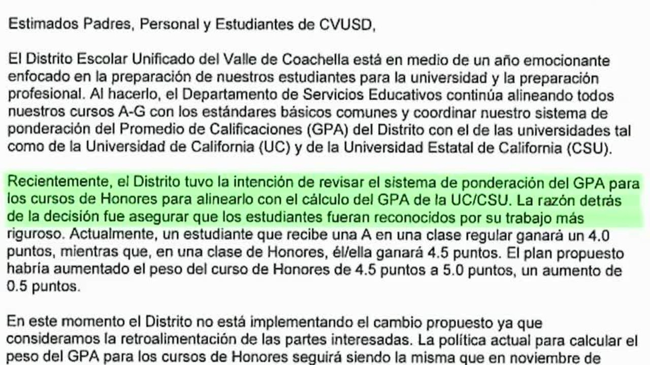 Autoridades escolares aclaran cambio en promedios