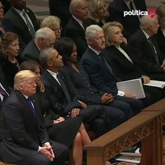 Llegada de Trump al Funeral de Bush