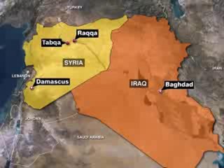 Mapa de área de combates en el este de Siria
