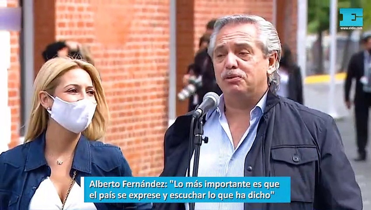 Alberto Fernández: "Lo más importante es que el país se exprese y escuchar lo que ha dicho"