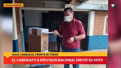 El candidato a diputado nacional emitió su voto
