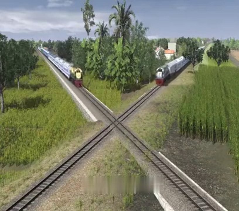 Train crossing fantasy world