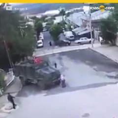 Tanque de guerra aplasta hasta la muerte a una anciana