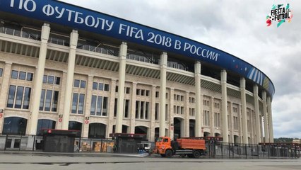 Preparaciones en Luzhniki Stadium