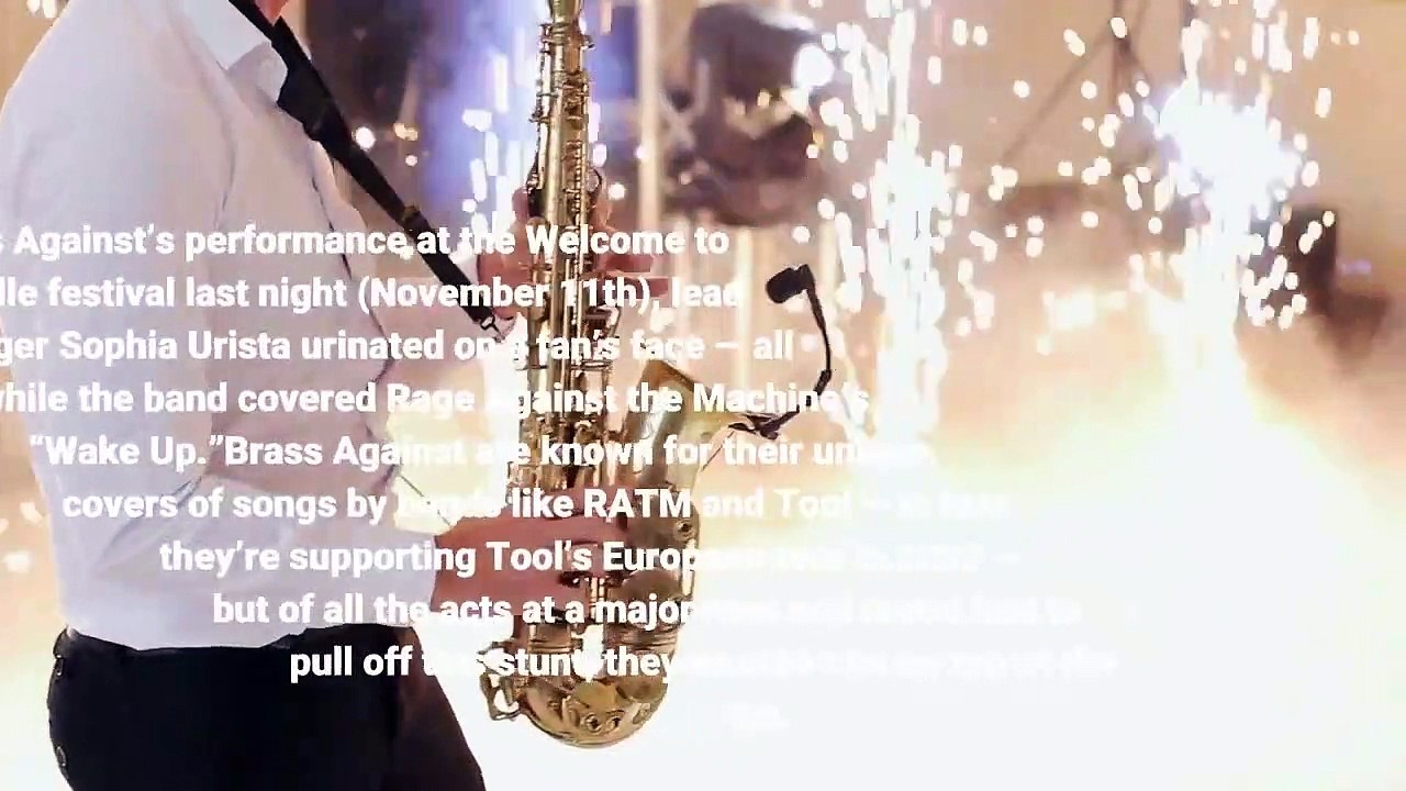 Brass Against singer urinates on fan's face onstage during festival