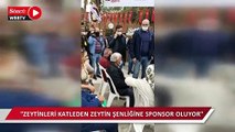 Zeytin Şenliği’ne sponsor olan şirket binlerce zeytini kesecek, tepki gösteren aktivist gözaltına alındı