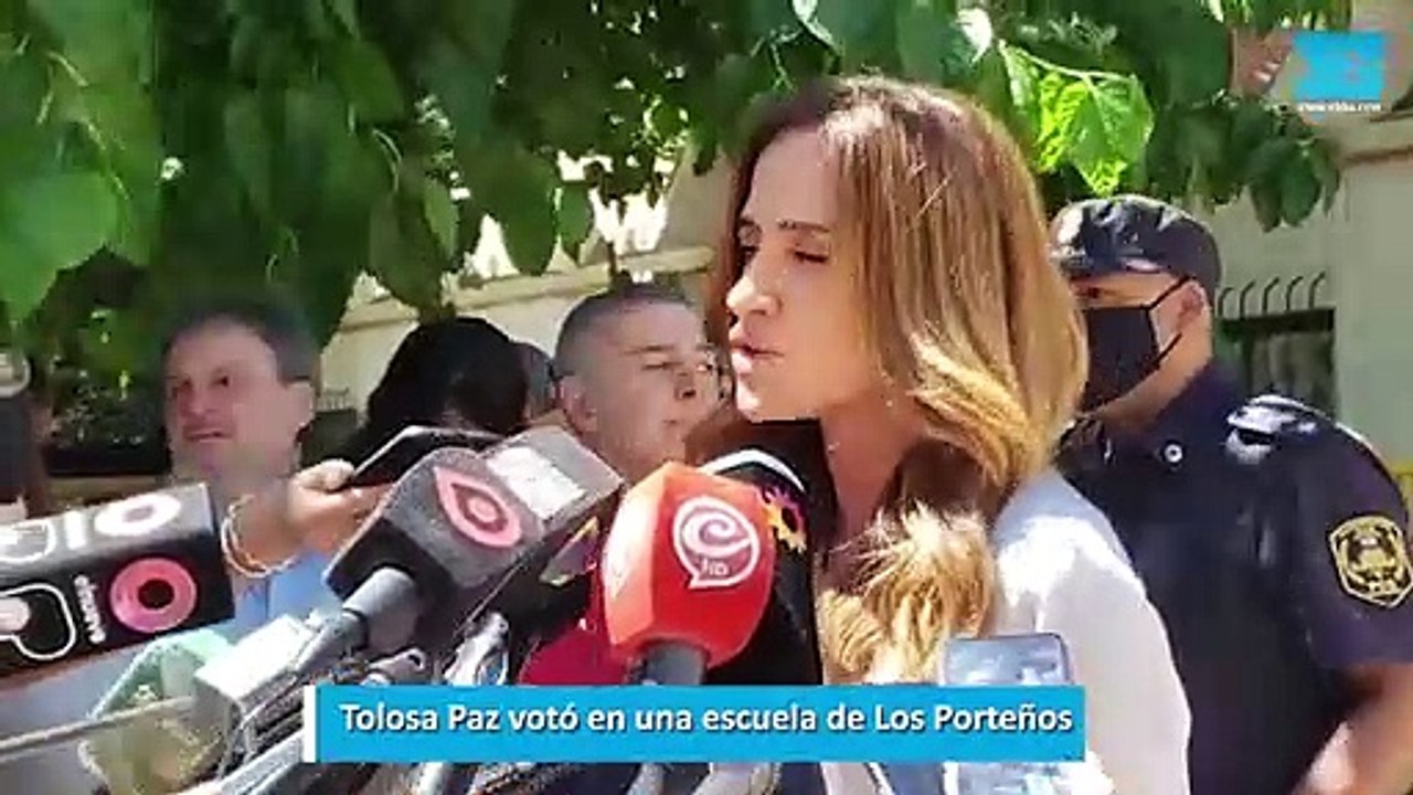 Tolosa Paz votó en una escuela de Los Porteños