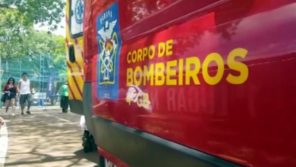 Homem torce o joelho durante manobra de skate no Cironardi