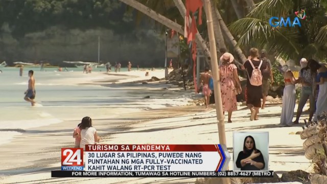 30 lugar sa Pilipinas, puwede nang puntahan ng mga fully-vaccinated kahit walang RT-PCR test | 24 Oras Weekend