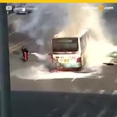 Camion en llamas