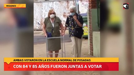 con 84 y 85 años fueron juntas a votar