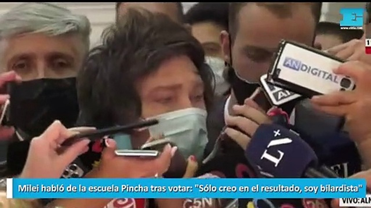 Milei habló de la escuela Pincha tras votar