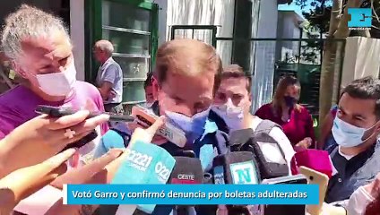 Votó Garro y confirmó denuncia por boletas adulteradas