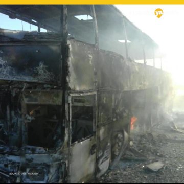Incendio en autobus de pasajeros en Kasajistán