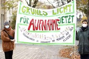 Almanya'da Belarus-Polonya sınırındaki göçmenler için destek gösterisi düzenlendi