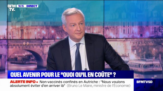 Bruno Le Maire: Partout où il y aura des mesures contraignantes, nous maintiendrons des mesures de soutien