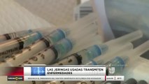 Niños son llevados al hospital tras puyarse con jeringas usadas