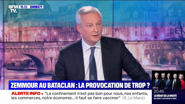 Bruno Le Maire: Face au terrorisme, notre plus grande force est l'unité de la nation, mais Éric Zemmour est un diviseur en chef