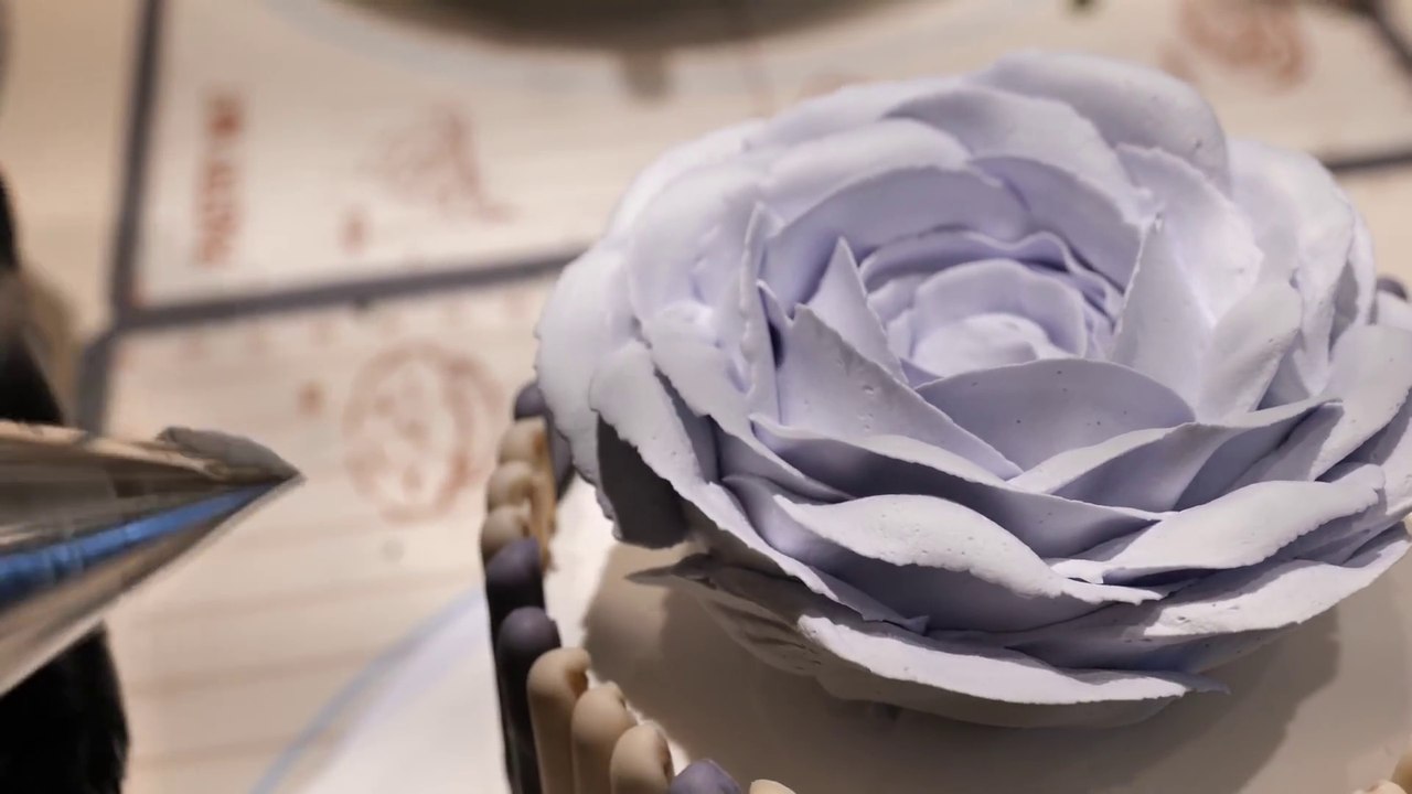 How Amazing Pepero Whipped Cream Flower Cake is Made Korean Street Food Street Food