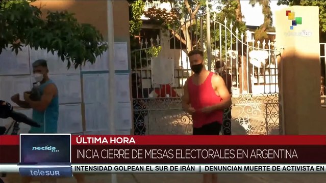 Inicia cierre de mesas electorales en Argentina