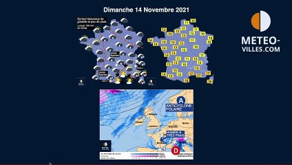 previsions météo du dimanche 14 novembre 2021