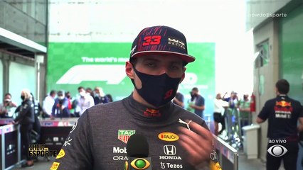 Max Verstappen lamentou perder a liderança do GP de São Paulo para Lewis Hamilton, mas reforçou: "Segundo lugar hoje foi um bom resultado para nós". #ShowdoEsporte #F1naBand