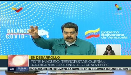 Download Video: Nicolás Maduro: Buscaban impedir las elecciones del 21 de noviembre