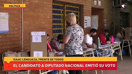 El candidato a diputado nacional emitió su voto