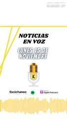 RESUMEN NOTICIAS: lunes 15 de noviembre de 2021