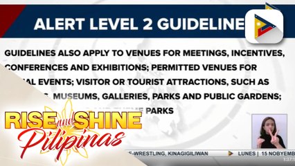 Ilang polisiya sa ilalim ng Alert Level 2, ipinaliwanag