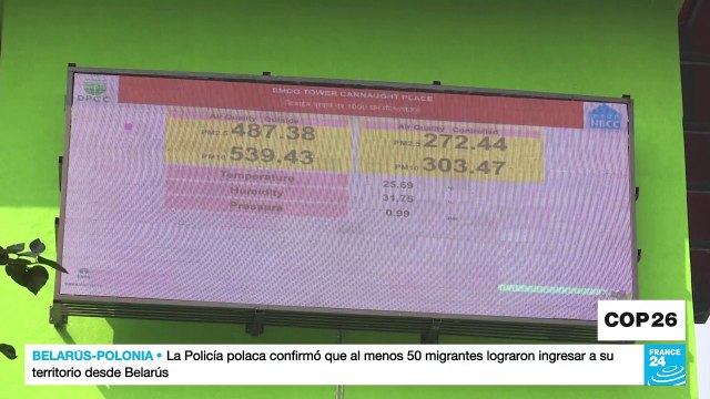 Restricción a la movilidad en Nueva Delhi debido a los altos niveles de contaminación atmosférica