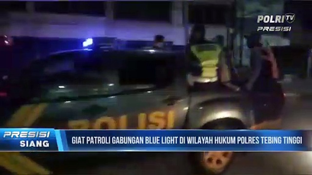 Gelar Patroli Gabungan Blue Light, Kapolres Tebing Tinggi Sampaikan Prokes