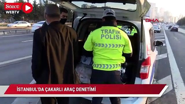 İstanbul'da çakarlı araç denetimi