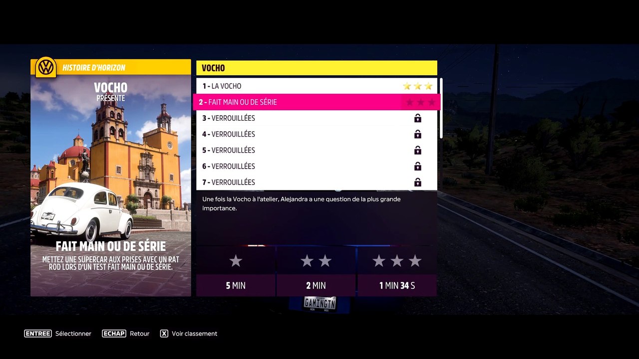 Forza Horizon 5 histoire d'orizon chapitre 2 fait main ou de série